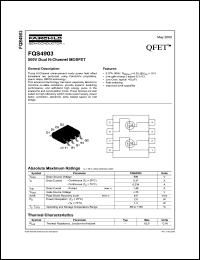 FQS4903 datasheet: 500V Dual N-Channel MOSFET FQS4903