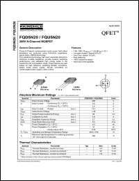 FQU5N20 datasheet: 200V N-Channel MOSFET FQU5N20