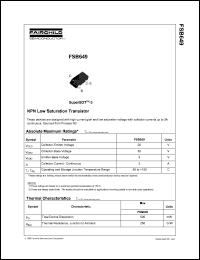 FSB649 datasheet: NPN Low Saturation Transistor FSB649