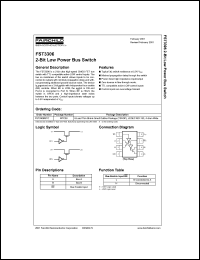 FST3306 datasheet: 2-Bit Low Power Bus Switch FST3306