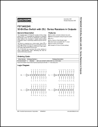 FST34X2245 datasheet: 32-Bit Bus Switch with 25-Ohm Series Resistors in Outputs FST34X2245