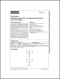 FSTUD16211 datasheet: 24-Bit Bus Switch with .2V Undershoot Protection and Level Shifting FSTUD16211