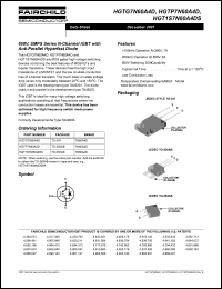HGT1S7N60A4DS datasheet: 600V, SMPS Series N-Channel IGBT with Anti-Parallel Hyperfast Diode HGT1S7N60A4DS
