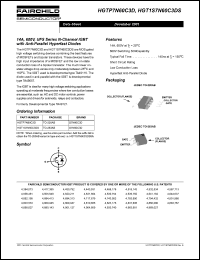 HGTP7N60C3D datasheet: 14A, 600V, UFS Series N-Channel IGBT with Anti-Parallel Hyperfast Diodes HGTP7N60C3D