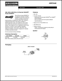 HRFZ44N datasheet: 49A, 55V, 0.022 Ohm, N-Channel UltraFET Power MOSFET HRFZ44N