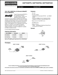 HUF75307D3 datasheet: 15A, 55V, 0.090 Ohm, N-Channel UltraFET Power MOSFETs HUF75307D3