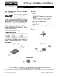 HUF75339P3 datasheet: 75A, 55V, 0.012 Ohm, N-Channel UltraFET Power MOSFETs HUF75339P3