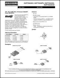 HUF75343S3S datasheet: 75A, 55V, 0.009 Ohm, N-Channel UltraFET Power MOSFETs HUF75343S3S