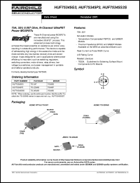 HUF75345G3 datasheet: 75A, 55V, 0.007 Ohm, N-Channel UltraFET Power MOSFETs HUF75345G3