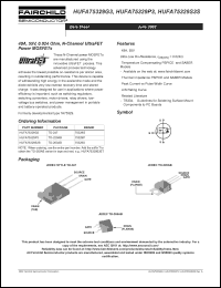 HUFA75329G3 datasheet: 49A, 55V, 0.024 Ohm, N-Channel UltraFET Power MOSFETs HUFA75329G3