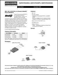 HUFA75333G3 datasheet: 66A, 55V, 0.016 Ohm. N-Channel UltraFET Power MOSFETs HUFA75333G3