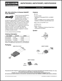 HUFA75333P3 datasheet: 66A, 55V, 0.016 Ohm. N-Channel UltraFET Power MOSFETs HUFA75333P3