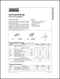 IRF610B datasheet: 200V N-Channel MOSFET IRF610B
