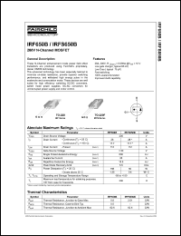 IRF650B datasheet: 200V N-Channel MOSFET IRF650B