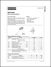 IRFP244B datasheet: 250V N-Channel MOSFET IRFP244B