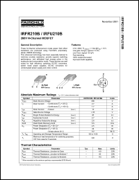 IRFR210B datasheet: 200V N-Channel MOSFET IRFR210B