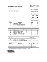 IRLR110A datasheet: Power MOSFET IRLR110A