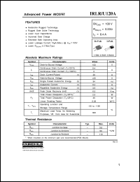 IRLU120A datasheet: Power MOSFET IRLU120A