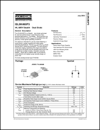 ISL9K460P3 datasheet: 4A,600V Stealth Dual Diode ISL9K460P3