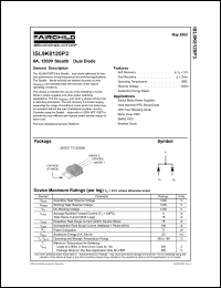 ISL9K8120P3 datasheet: 8A, 1200V Stealth Dual Diode ISL9K8120P3