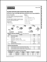 ISL9N310AS3ST datasheet: N-Channel Logic Level PWM Optimized UltraFET Trench Power MOSFETs ISL9N310AS3ST