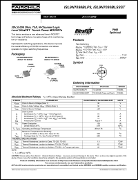 ISL9N7030BLS3ST datasheet: 30V, 0.009 Ohm, 75A, N-Channel Logic Level UltraFET Trench Power MOSFETs ISL9N7030BLS3ST