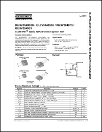 ISL9V3040D3S datasheet: EcoSPARK TM 300mJ, 400V, N-Channel Ignition IGBT ISL9V3040D3S