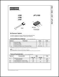 JFTJ105 datasheet: N-Channel Switch JFTJ105