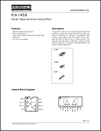 KA1458 datasheet: Dual Operational Amplifier KA1458