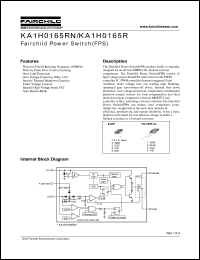 KA1H0165R datasheet: Fairchild Power Switch(FPS) KA1H0165R