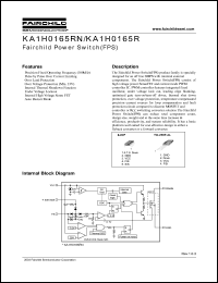 KA1H0165RN datasheet: Fairchild Power Switch(FPS) KA1H0165RN