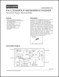 KA1M0365R datasheet: Fairchild Power Switch(FPS) KA1M0365R