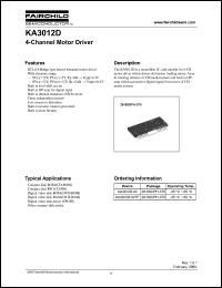 KA3012D02 datasheet: 4-Channel Motor Driver KA3012D02