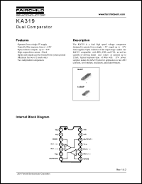 KA319 datasheet: Dual Comparator KA319