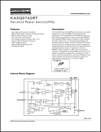 KA5Q0740RT datasheet: Fairchild Power Switch(FPS) KA5Q0740RT