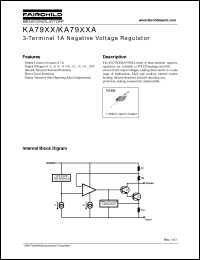 KA7908 datasheet: 3-Terminal 1A Negative Voltage Regulator KA7908