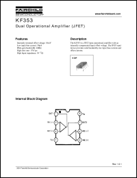 KF353 datasheet: Quad Operational Amplifier (JFET) KF353