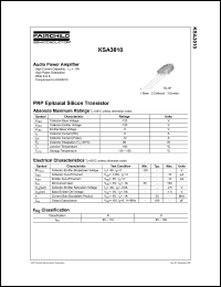 KSA3010 datasheet: PNP Epitaxial Silicon Transistor KSA3010