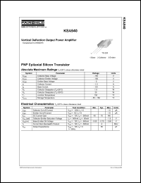 KSA940 datasheet: PNP Epitaxial Silicon Transistor KSA940