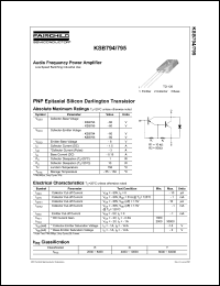 KSB794 datasheet: PNP Epitaxial Silicon Darlington Transistor KSB794