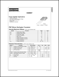 KSB907 datasheet: PNP Silicon Darlington Transistor KSB907