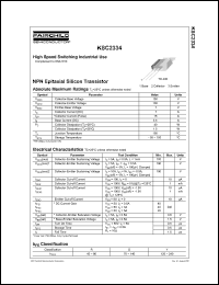 KSC2334 datasheet: NPN Epitaxial Silicon Transistor KSC2334