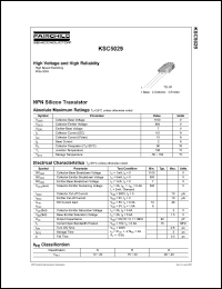KSC5029 datasheet: NPN Silicon Transistor KSC5029