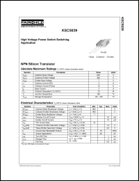 KSC5039 datasheet: NPN Silicon Transistor KSC5039