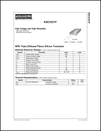 KSC5321F datasheet: NPN Triple Diffused Planar Silicon Transistor KSC5321F