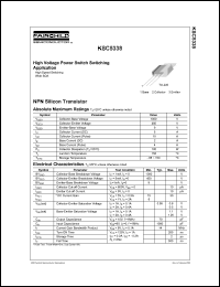 KSC5338 datasheet: NPN Silicon Transistor KSC5338