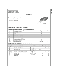 KSD1413 datasheet: NPN Silicon Darlington Transistor KSD1413