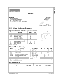 KSD1692 datasheet: NPN Silicon Darlington Transistor KSD1692