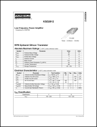 KSD2012 datasheet: NPN Epitaxial Silicon Transistor KSD2012