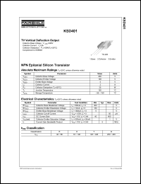 KSD401 datasheet: NPN Epitaxial Silicon Transistor KSD401